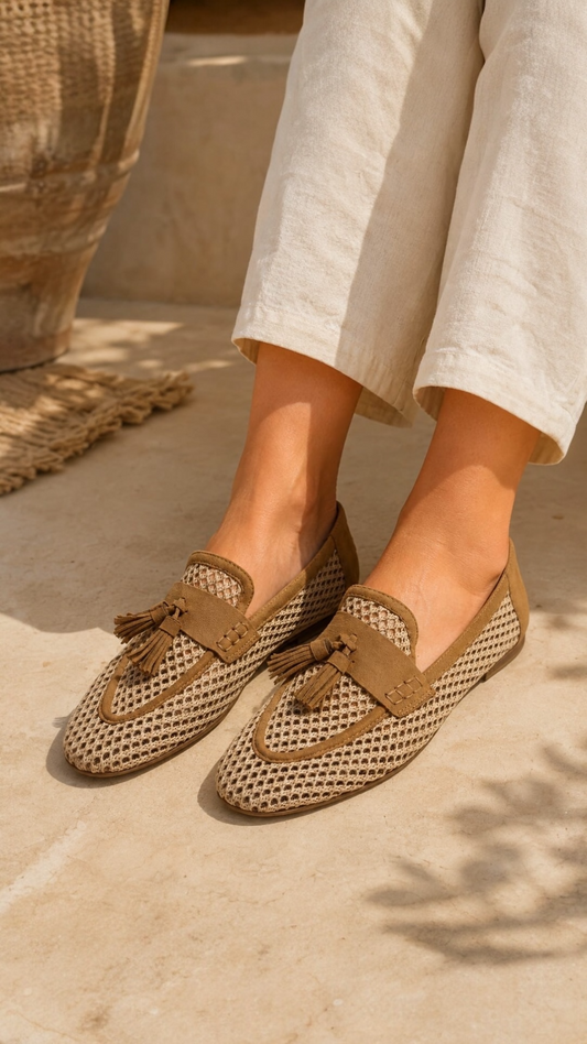 Maluna camel loafers