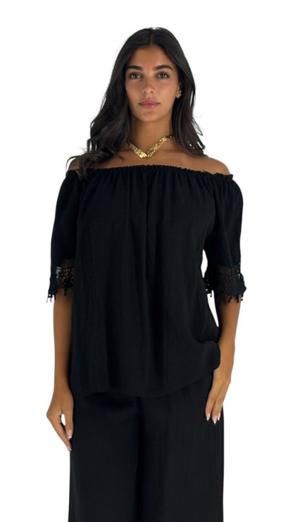 Liz Black Top