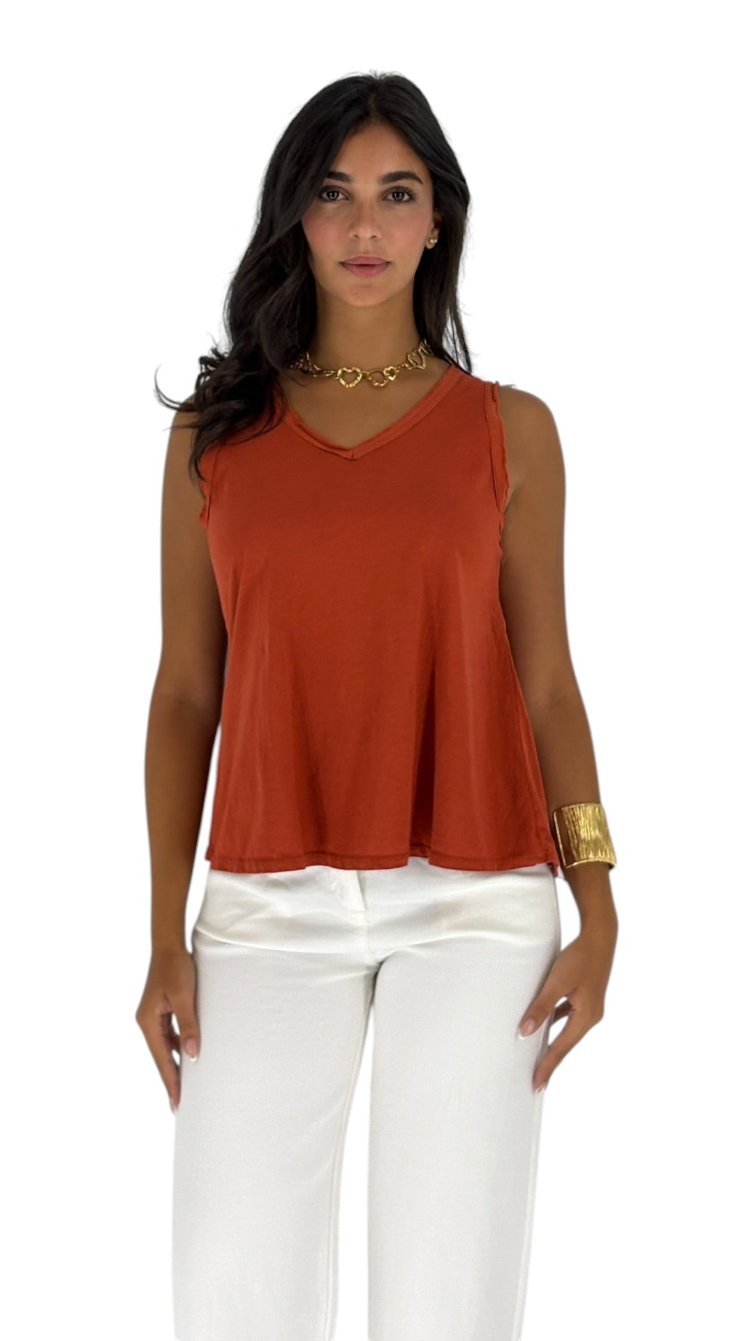 Sarab Terracotta Top