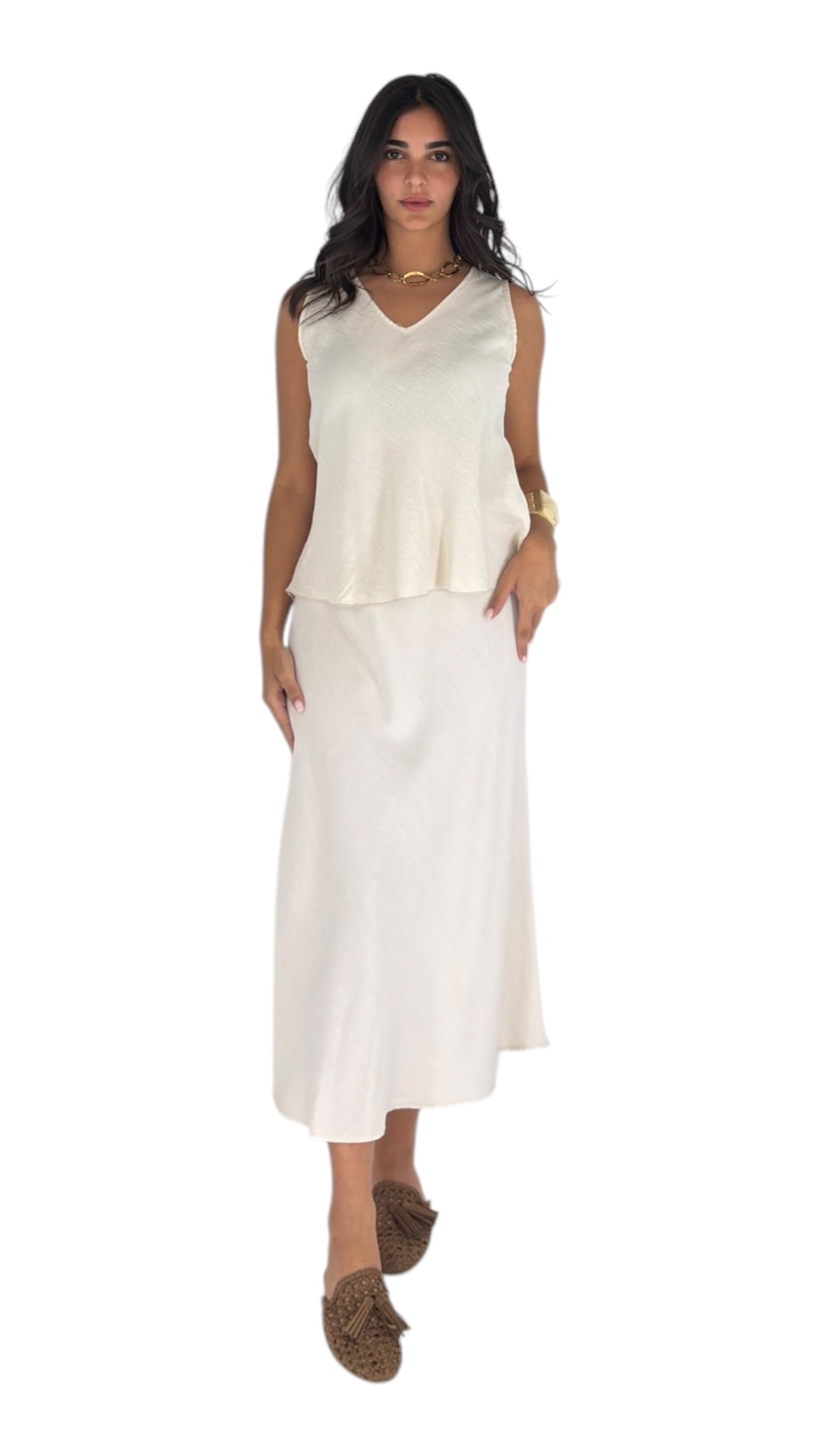 Slade Cream Skirt