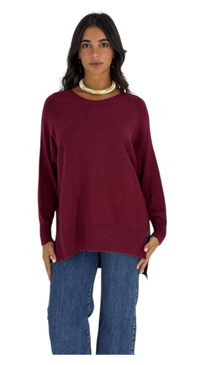 Amanda Burgundy Sweater
