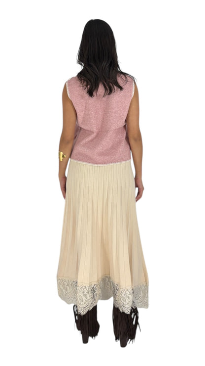 Vidya Cream Skirt