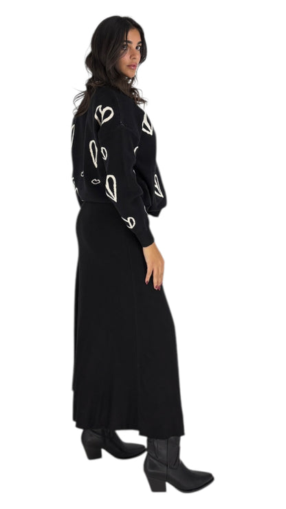 Basant Black Skirt