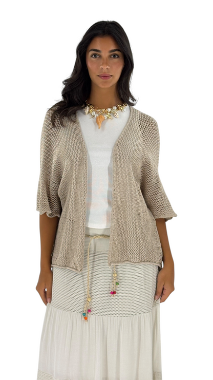 Star Taupe Cardigan