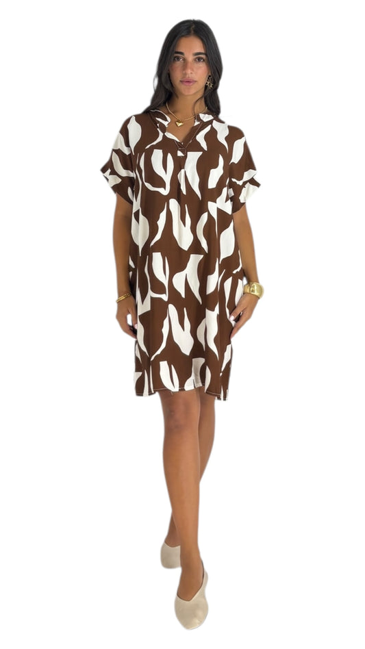 Cece Brown Dress