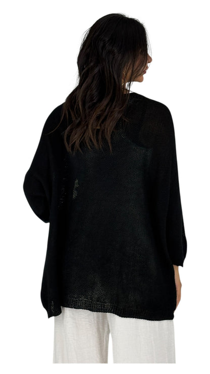 Dalla Black Cardigan