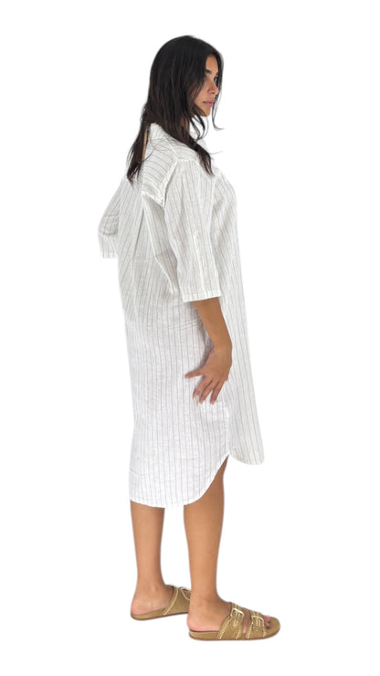 Sanji White Shirt Dress