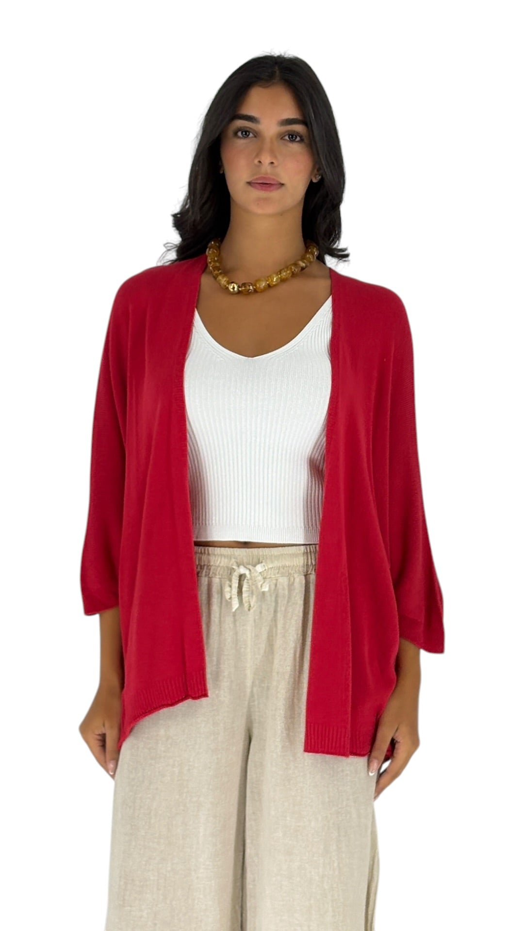 Komal Red Cardigan
