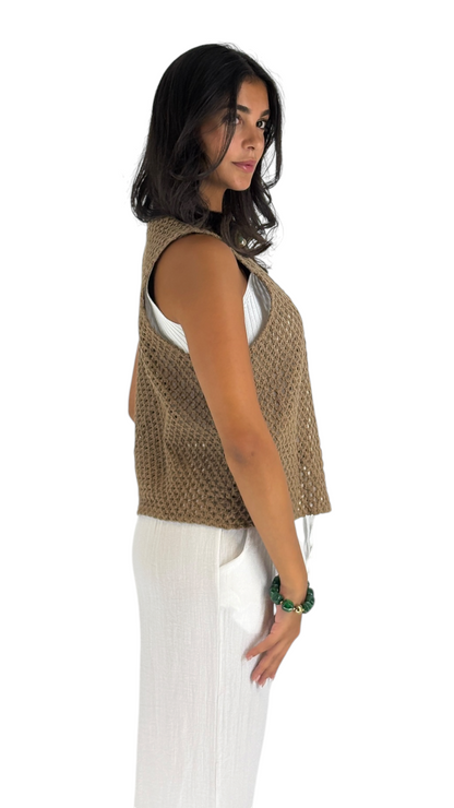 Tani Taupe Vest