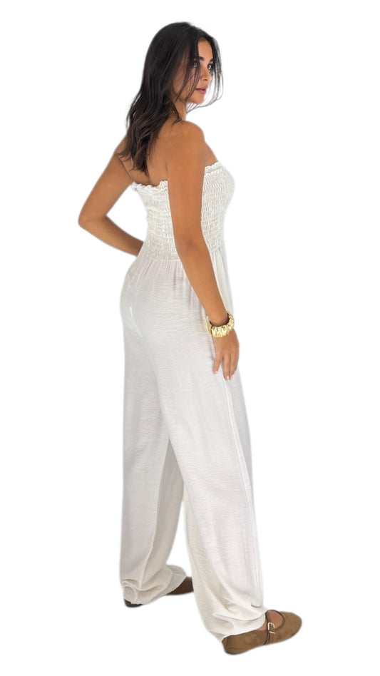 Elea Cream Jumpsuit