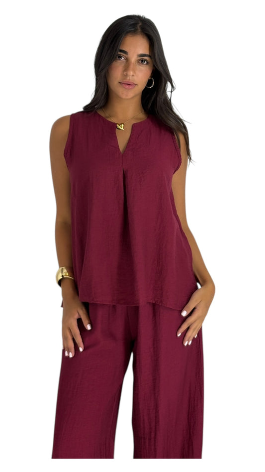 Remi Maroon Top