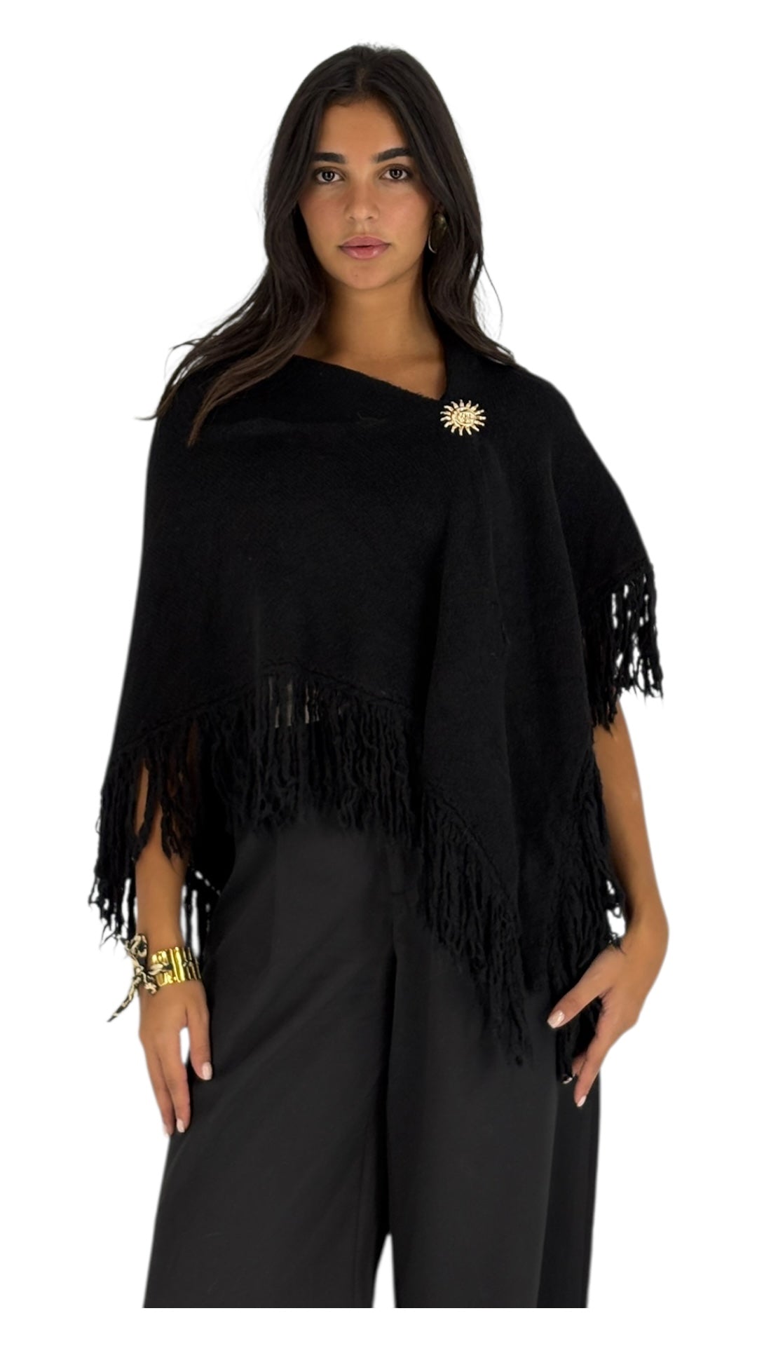 Zenin Black Poncho
