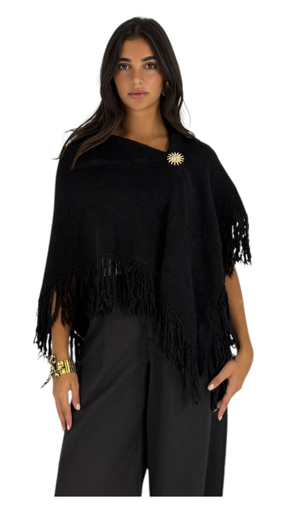 Zenin Black Poncho