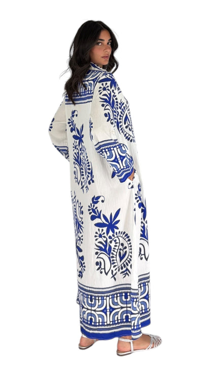 Idal White/Blue Dress