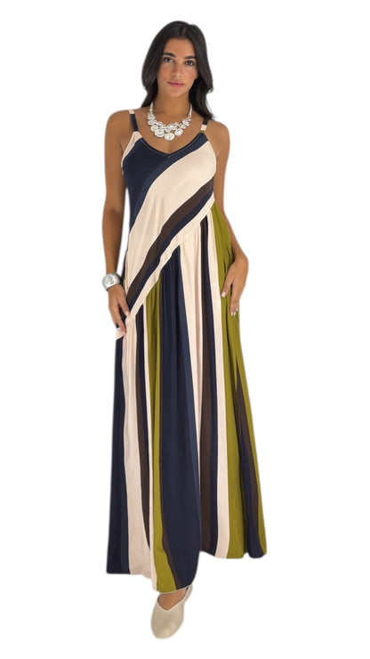 Violet Navy Line Dress