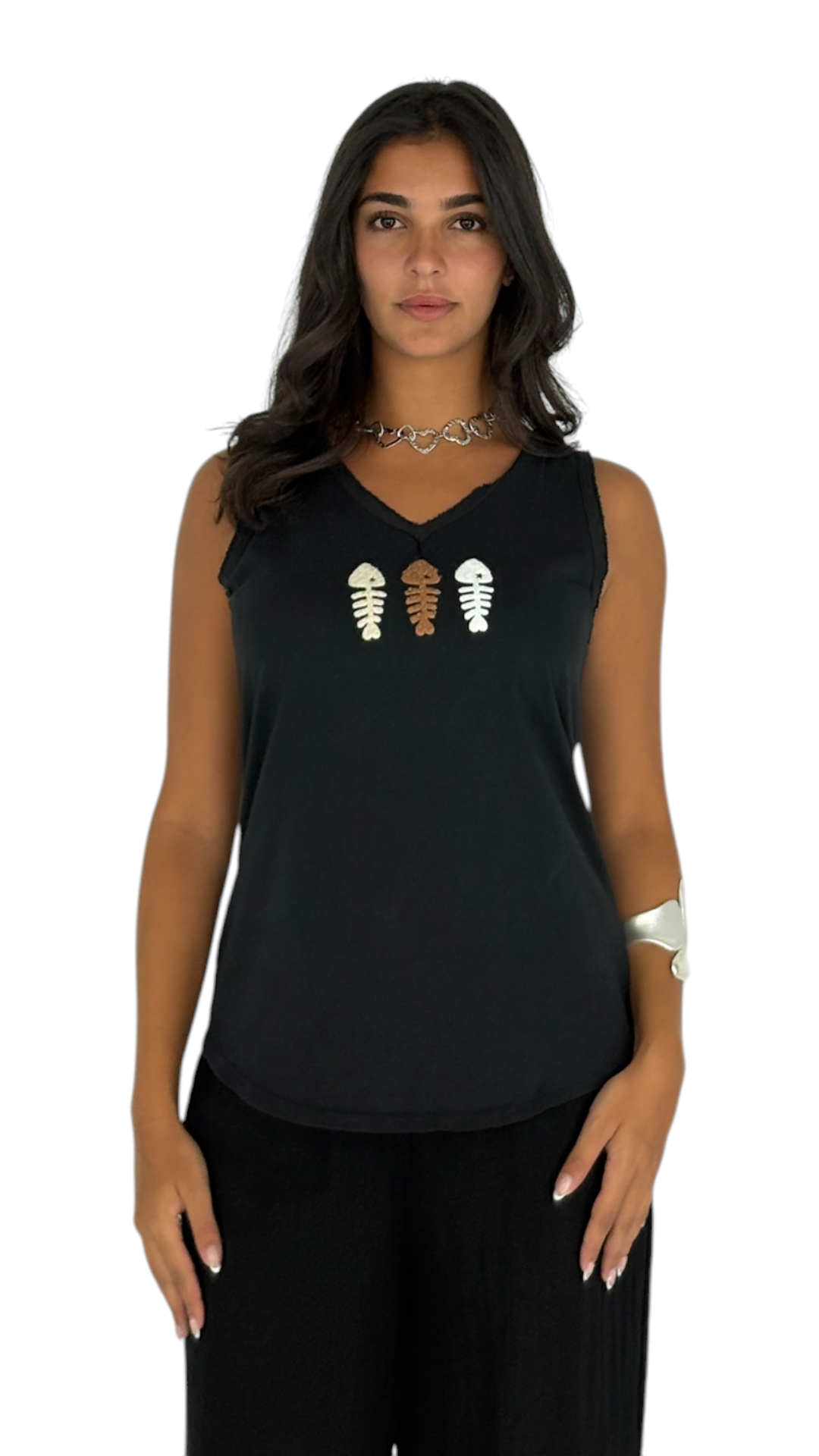 Fadia Black Top