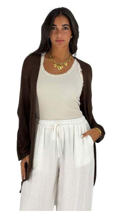 Dalla Brown Cardigan