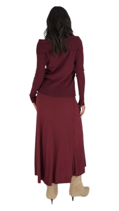 Basant Maroon Skirt