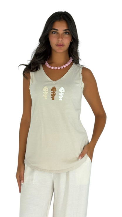 Fadia Beige Top