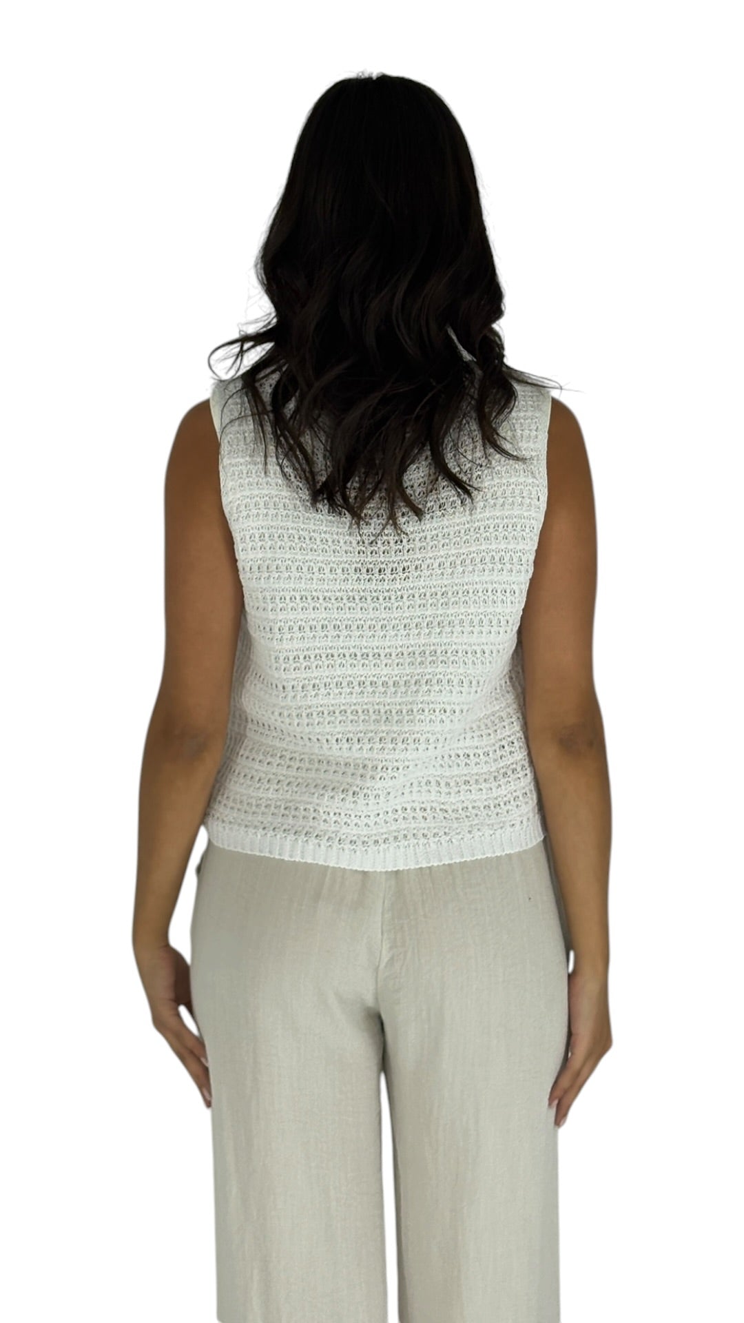 Jida White Vest