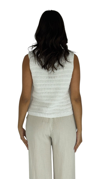 Jida White Vest