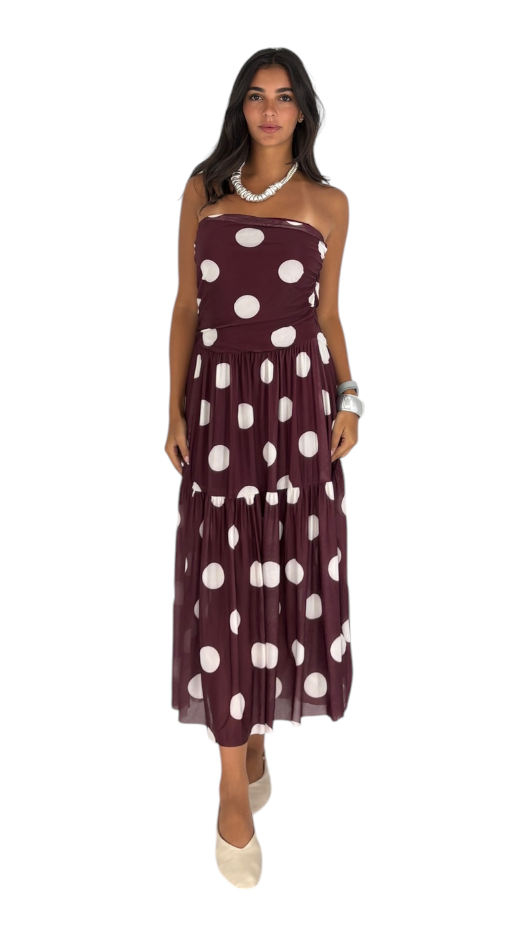 Dunia Maroon Dress