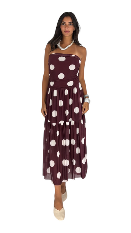 Dunia Maroon Dress