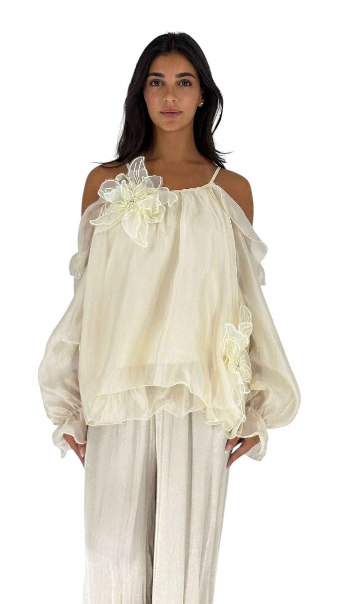 Muna Cream Top