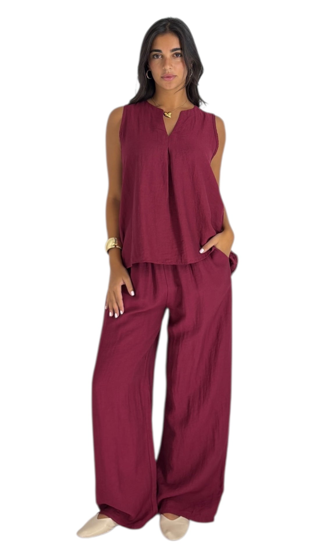 Remi Maroon Pants