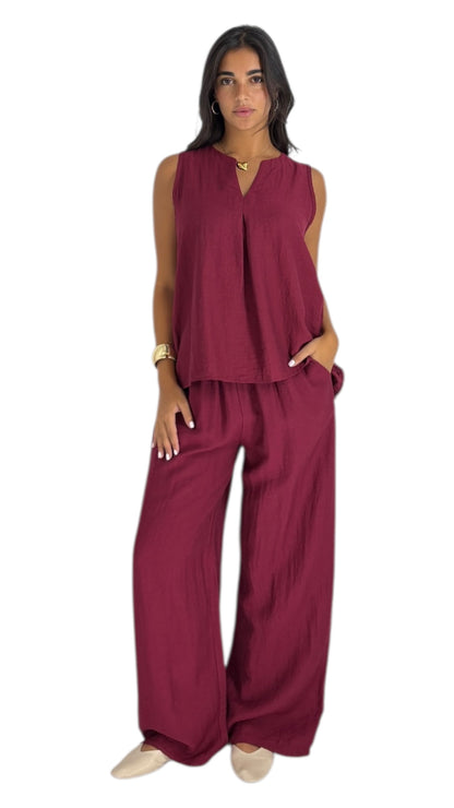 Remi Maroon Pants