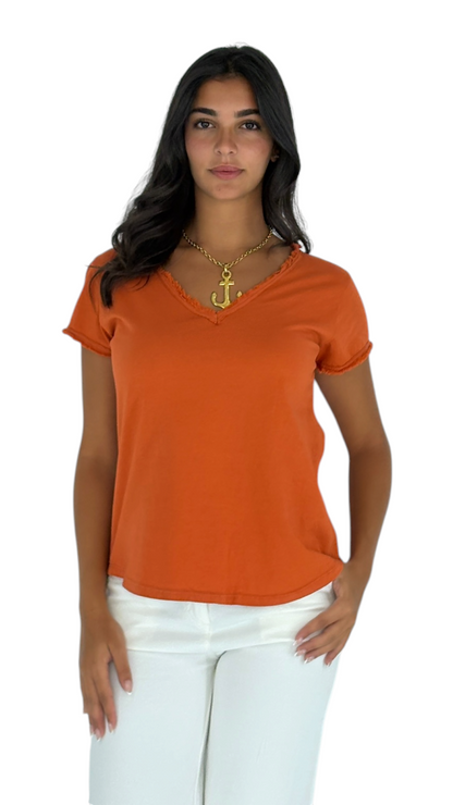 Shadia Terracotta T-Shirt
