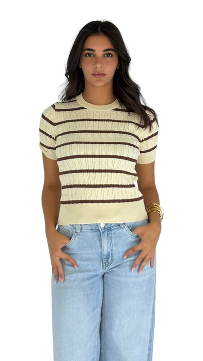 Amas Beige/Brown Top