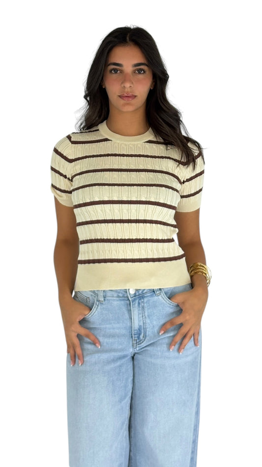 Amas Cream/Brown Top