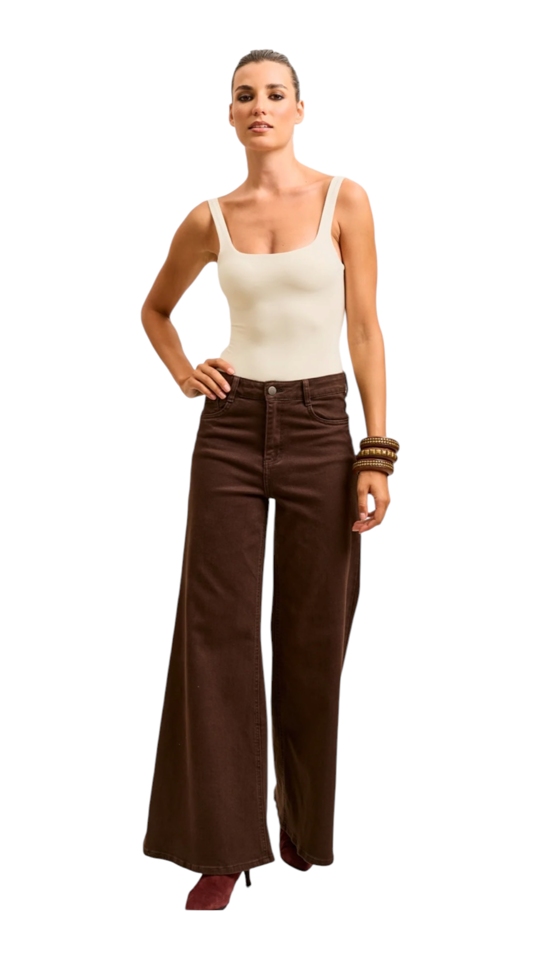 Lubna Brown Jeans