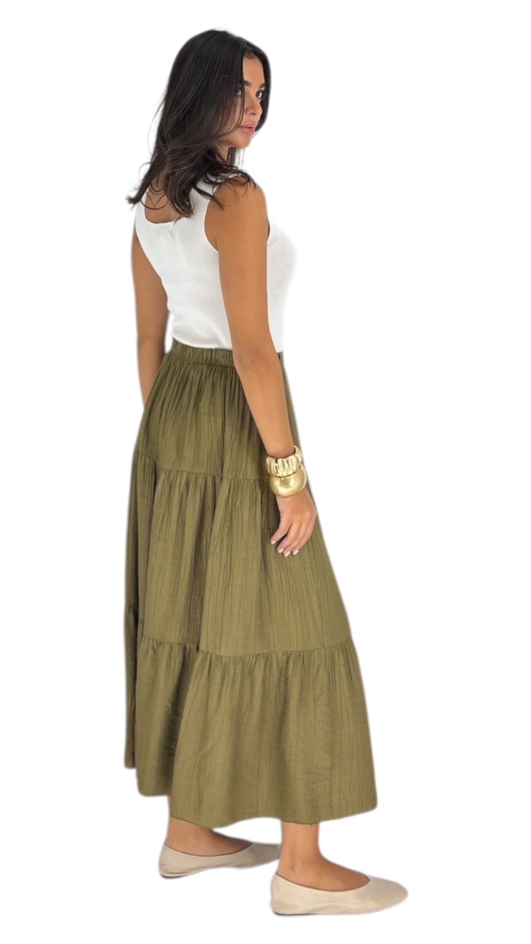 Rily Olive Green Skirt