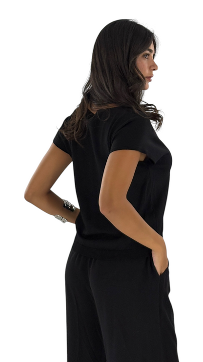 Myrene Black Top