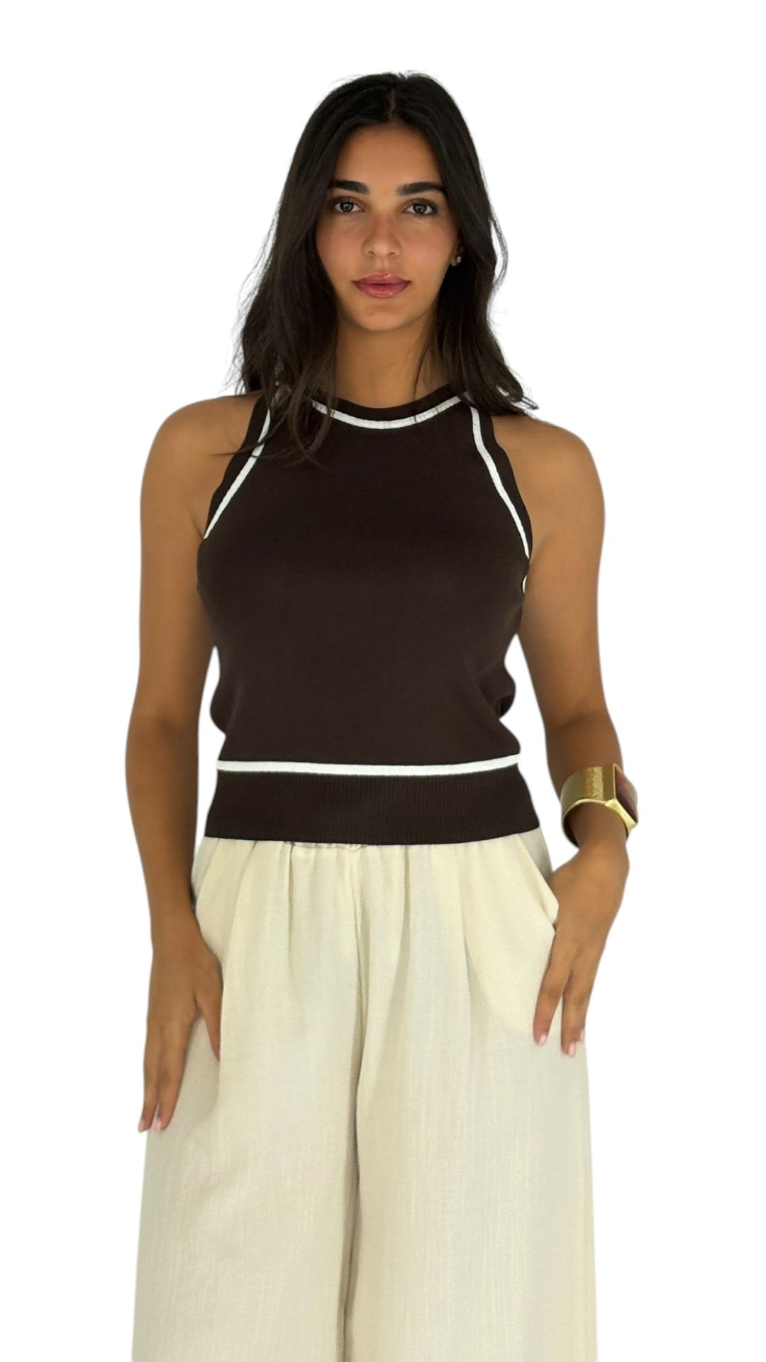 Emiral Brown Top