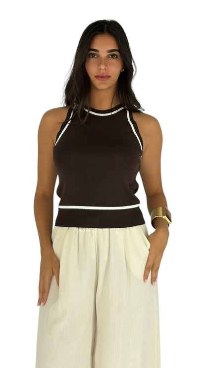 Emiral Brown Top