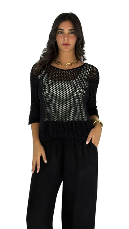Zain Black Top