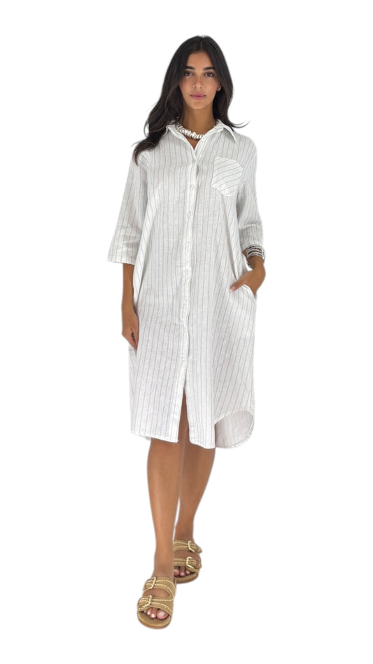 Sanji White Shirt Dress