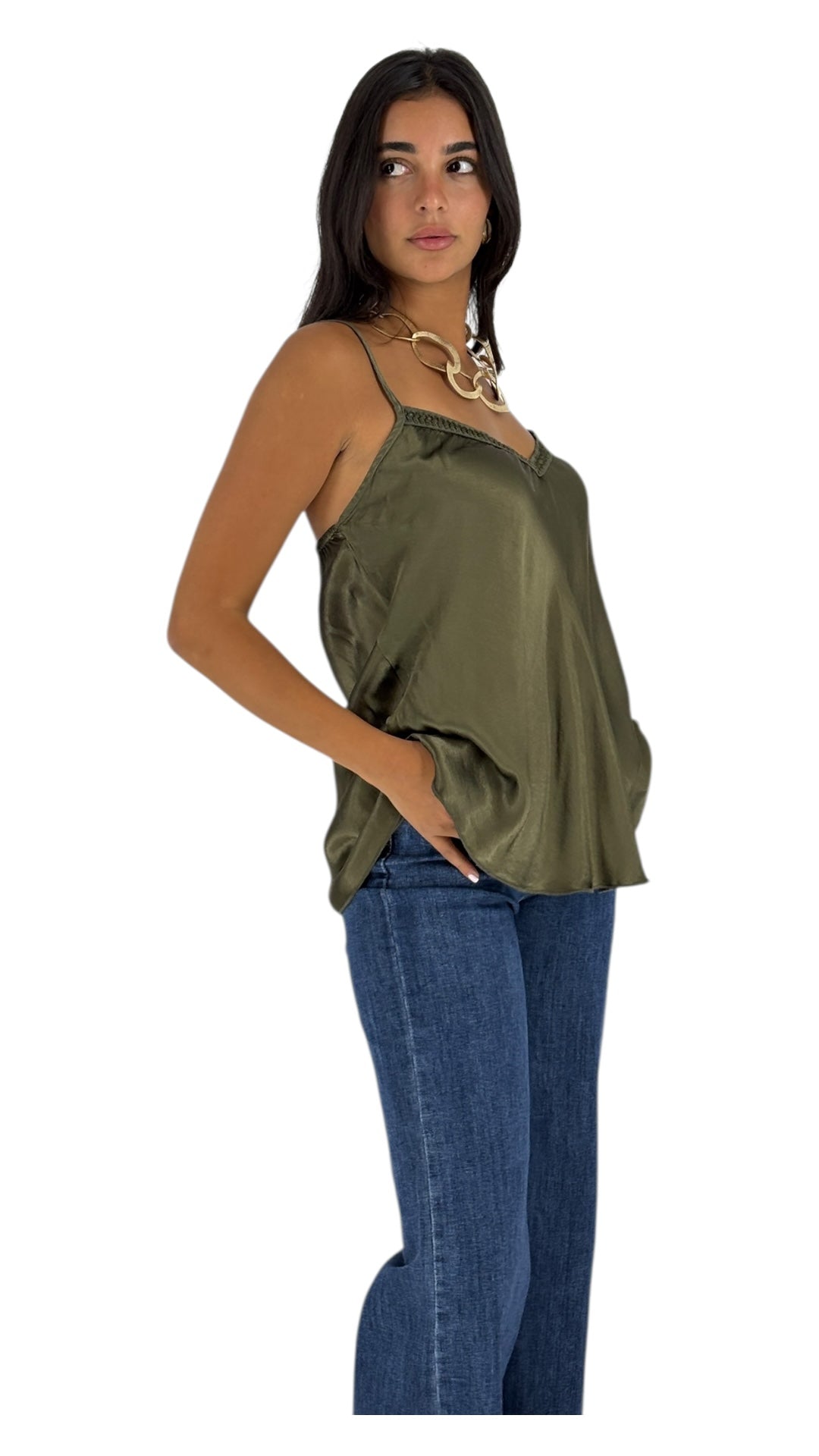 Fadia Olive Green Camisole