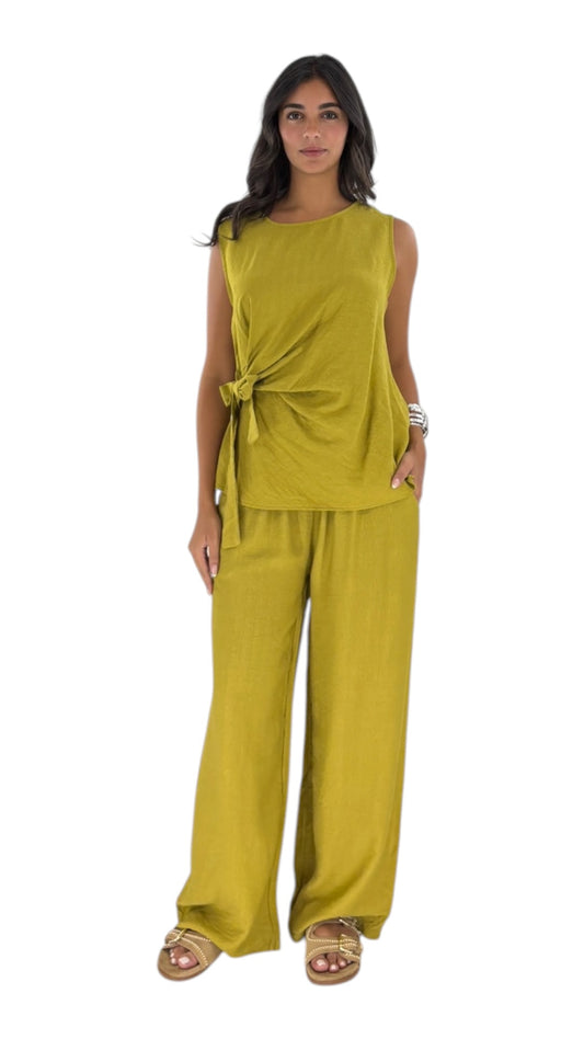 Eleni Chartreuse Pants