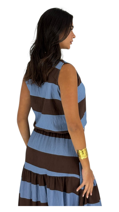 Alora Brown/Blue Top