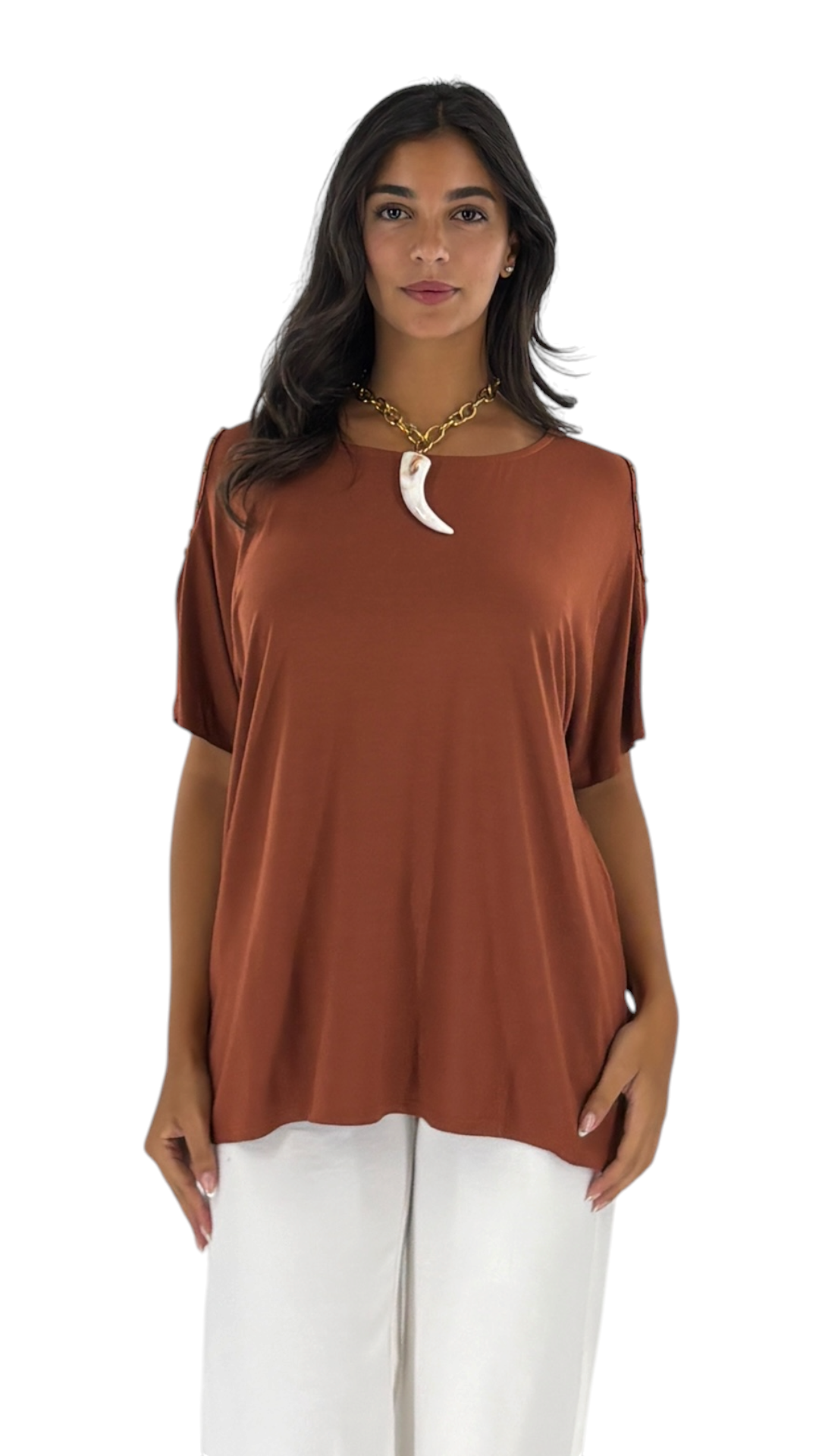 Nada Terracotta Top