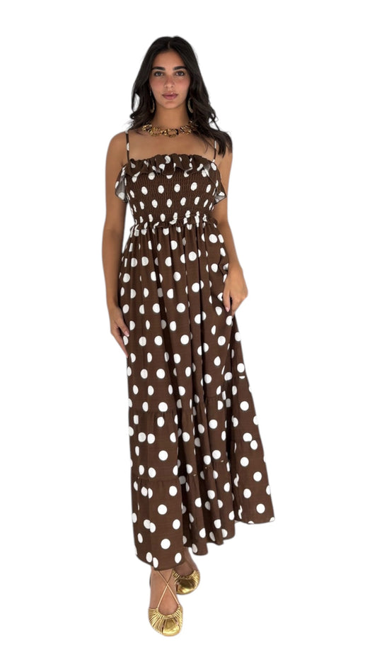 Polka Dots Black Dress