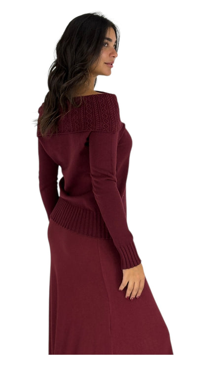 Dalida Maroon Sweater