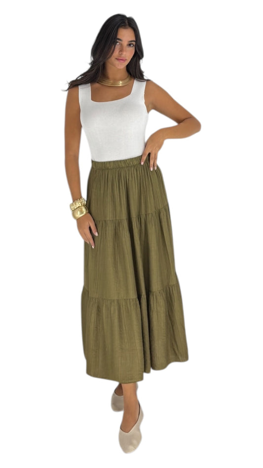 Rily Olive Green Skirt