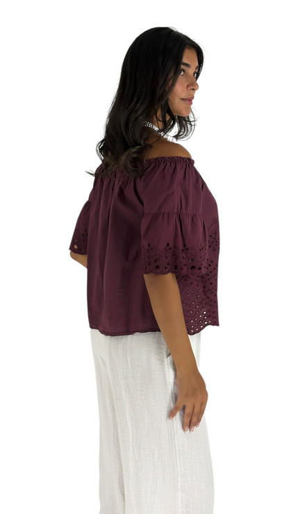 Emrys Dark Cherry Top
