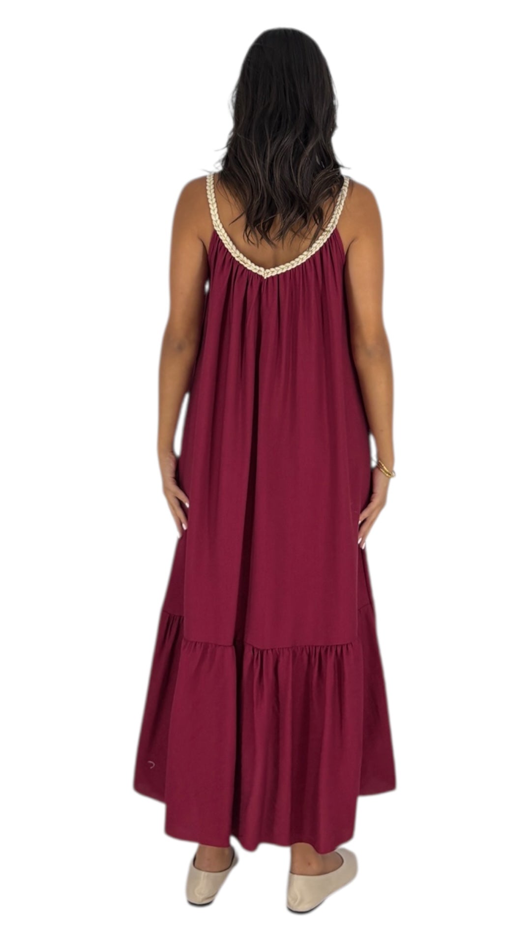 Farah Maroon Dress