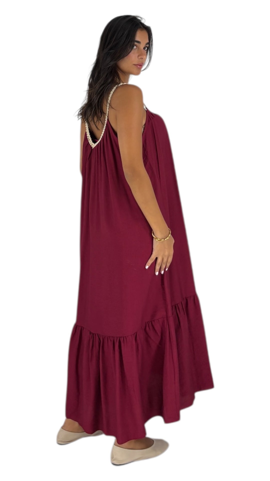 Farah Maroon Dress